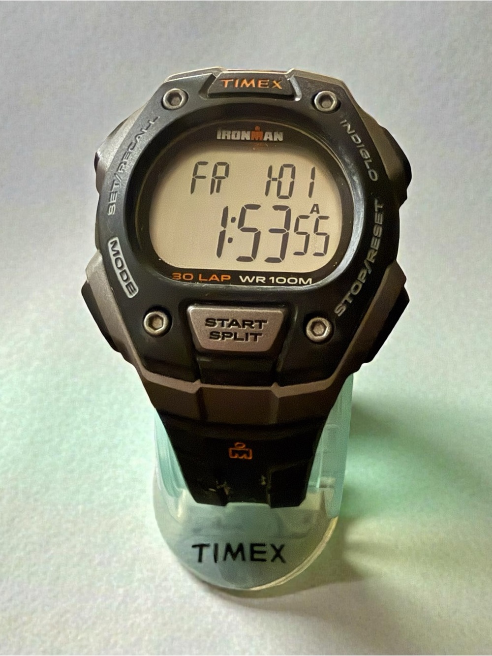 Timex Ironman 30-Lap Digital Watch TSR621 Indiglo WR100M Chronograph
